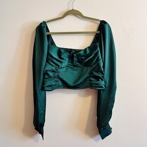 fashion nova so tempting top in hunter green